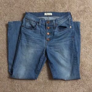 Madewell High Waisted Button Fly Skinny Jeans